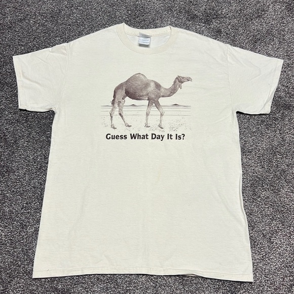 Gildan Other - Vintage Gildan “Guess What Day It Is” Hump Day Camels Biege T-Shirt Size M